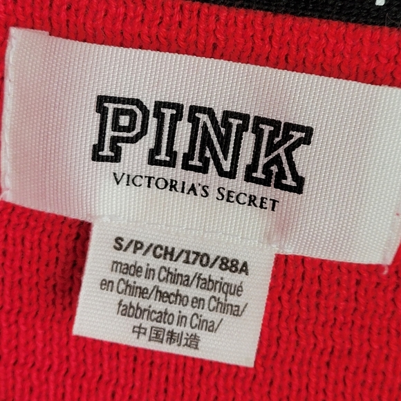 PINK Victoria's Secret Women's Sweater 1/4 Zip Coral Colod Size S/P Long Sleeve - Picture 4 of 11